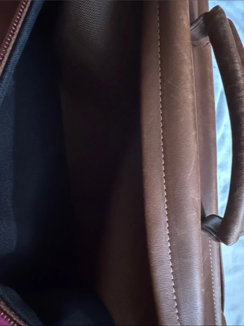 Coach Saddle Brown Leather Briefcase with Brass Hardware